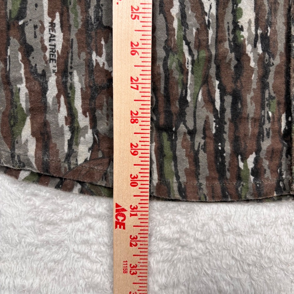 VTG 90s Rattlers Brand Realtree Camo Shirt Mens XL Heavy Hunt Treebark Made USA - Picture 11 of 13